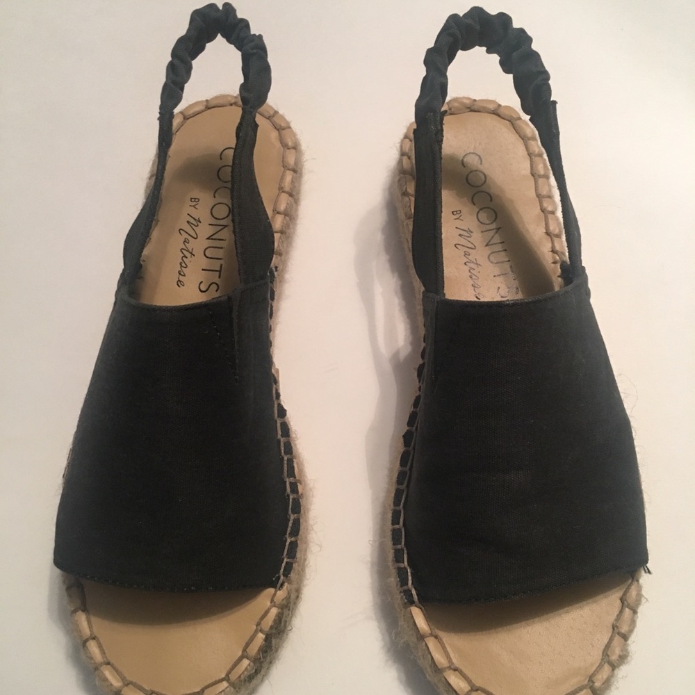 Coconuts by Matisse Black Fabric Espadrille Sandal